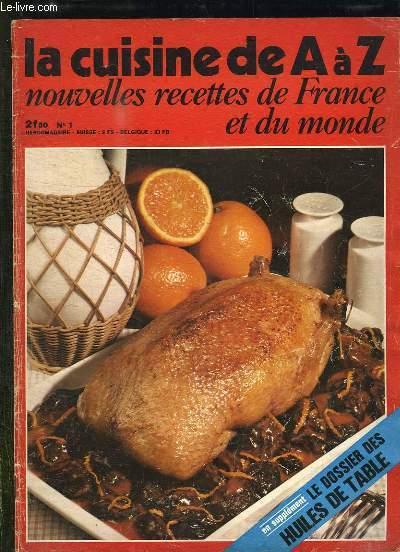 LA CUISINE DE A A Z NOUVELLES RECETTES DE FRANCE ET DU MONDE N° 1 ...