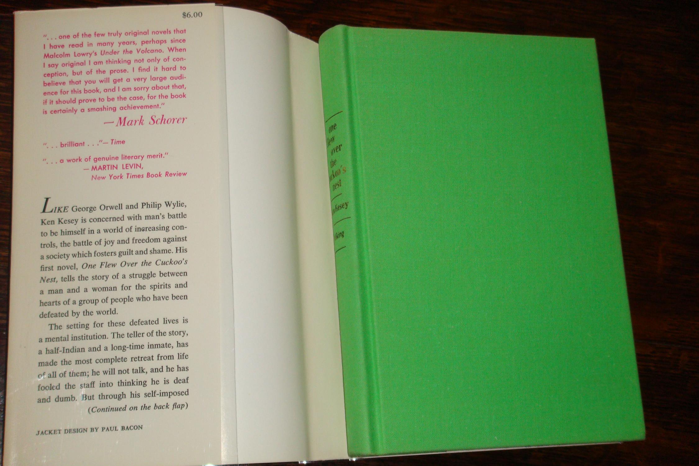 ONE FLEW OVER THE CUCKOO'S NEST (signed + frog stamp) von Kesey, Ken