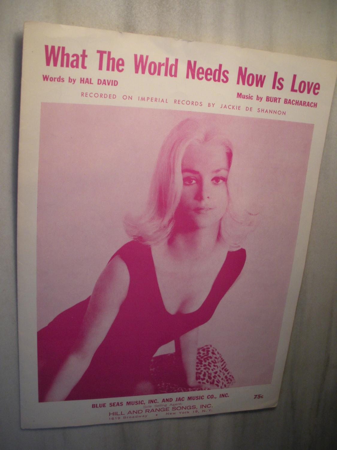 What The World Needs Now Is Love By Jackie Deshannon Sheet Music Unbound 1965 Original Issue Old Book Surfer What The World Needs Now Is Love By Jackie Deshannon Sheet Music Unbound 1965 Original Issue Old Book Surfer