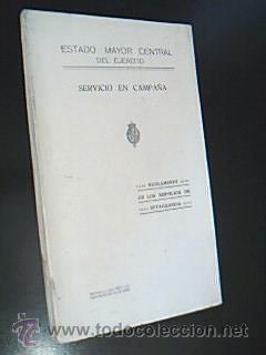 Bild des Verkufers fr REGLAMENTO DE LOS SERVICIOS DE RETAGUARDIA. Estado Mayor Central del Ejrcito. 1925 zum Verkauf von Librera Anticuaria Ftima