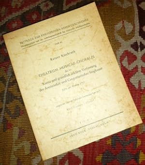 Imagen del vendedor de Theatrum Musicae Choralis das ist Kurze und grndlich erklrte Verfassung der Aretinischer und Gregorianischer Singkunst. Kln am Rheine 1782. a la venta por Antiquariat Clement