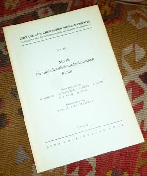 Seller image for Musik im niederlndisch-niederdeutschen Raum. for sale by Antiquariat Clement