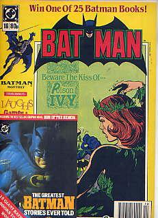 Seller image for Batman Monthly Issue No 16(Sept 1989) for sale by TARPAULIN BOOKS AND COMICS