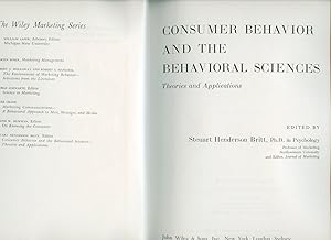 Seller image for Consumer Behavior and the Behavioral Sciences [Consumer Behaviour and the Behavioural Sciences] for sale by Little Stour Books PBFA Member
