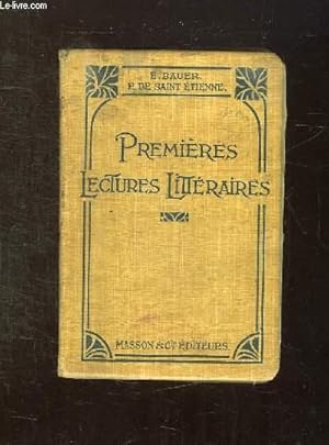 Seller image for PREMIERES LECTURES LITTERAIRES AVEC NOTES ET NOTICES. 19em EDITION. for sale by Le-Livre