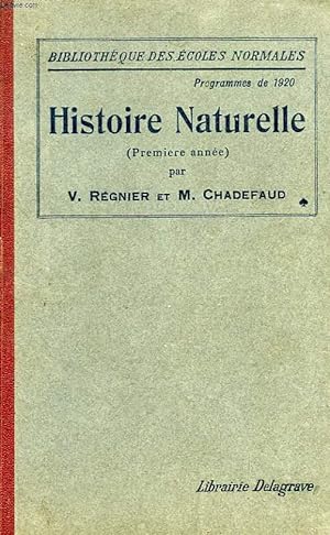 Bild des Verkufers fr HISTOIRE NATURELLE, 1re ANNEE zum Verkauf von Le-Livre