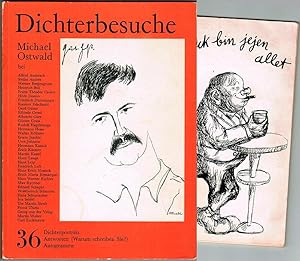 Immagine del venditore per Dichterbesuche. 36 Dichterportr�ts, Antworten (Warum schreiben Sie?), Autogramme. Einf�hrung von Wilhelm Duwe. [Beilage:] Ick bin jejen allet. Sozialkritische Zeichnungen mit Texten von Michael Ostwald. venduto da Antiquariat Fluck