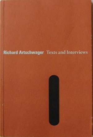 Richard Artschwager Texts and Interviews (Signed)