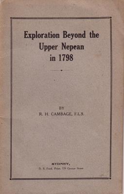 Image du vendeur pour Exploration Beyond the Upper Nepean in 1798. mis en vente par Berkelouw Rare Books