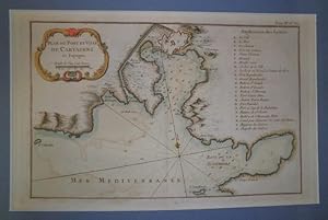 Imagen del vendedor de Plan du Port et Ville de Cartagene en Espagne. a la venta por Librer�a Anticuaria Antonio Mateos