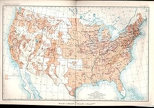 Immagine del venditore per MAP:"Map Showing Gain or Loss of Rural Populations Between 1880 & 1890 " from Report on Population of the United States at the Eleventh Census: 1890. Part I venduto da Dorley House Books, Inc.