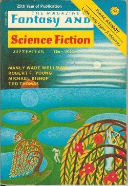 Imagen del vendedor de The Magazine of FANTASY AND SCIENCE FICTION (F&SF): September, Sept. 1974 a la venta por Books from the Crypt