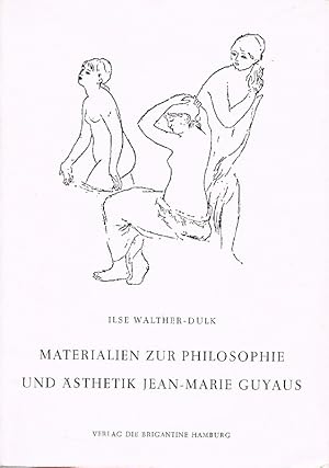 Imagen del vendedor de Materialien zur Philosophie und sthetik Jean-Marie Guyaus. a la venta por Antiquariat Lcke, Einzelunternehmung
