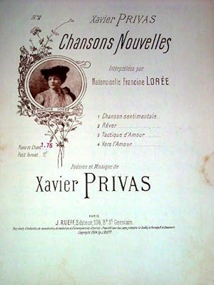 Partition musicale - N°2 - REVER - Poème et musique de Xavier PRIVAS, interprétée par Mademoisell...