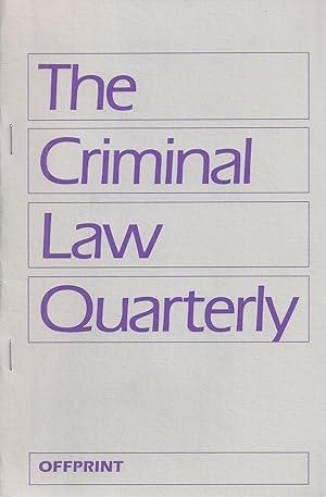 Seller image for Criminal Law Quarterly (undated) Victim Impact Statements and the Sentencing Process: Recent Developments and Findings. for sale by BYTOWN BOOKERY