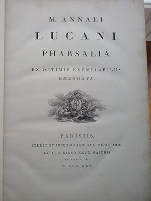 Imagen del vendedor de Pharsalia. Ex optimis exemplaribus emendata a la venta por Arteclo S. L.