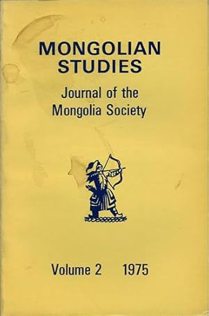 Bild des Verkufers fr Mongolian Studies. Journal of the Mongolia Society. Volume II, 1975 zum Verkauf von Kaaterskill Books, ABAA/ILAB