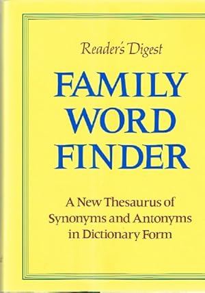 Seller image for Reader's Digest Family Word Finder for sale by Round Table Books, LLC