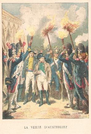 La Veille D'Austerlitz - Napoléon 1° . Chromolithographie