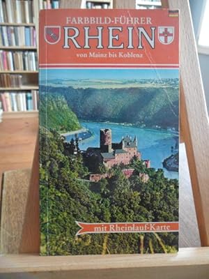 Farbbild-Führer Rhein von Mainz bis Koblenz mit Rheinlauf-Karte.