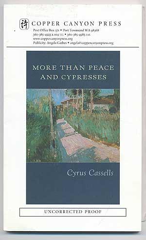 Seller image for More Than Peace and Cypresses for sale by Between the Covers-Rare Books, Inc. ABAA