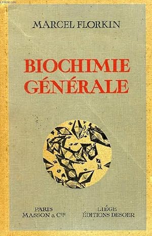 Seller image for INTRODUCTION A LA BIOCHIMIE GENERALE for sale by Le-Livre