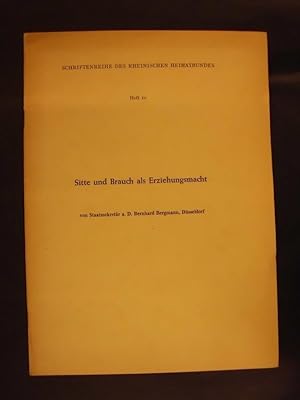 Seller image for Sitte und Brauch als Erziehungsmacht for sale by Buchantiquariat Uwe Sticht, Einzelunter.