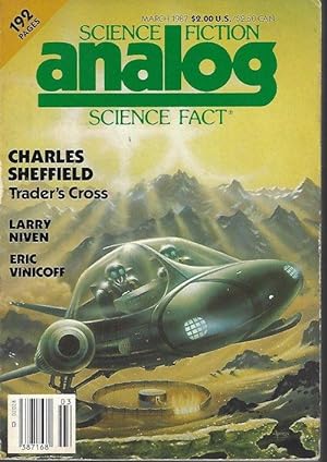 Bild des Verkufers fr ANALOG Science Fiction/ Science Fact: March, Mar. 1987 ("The Smoke Ring") zum Verkauf von Books from the Crypt