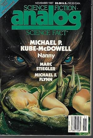 Bild des Verkufers fr ANALOG Science Fiction/ Science Fact: November, Nov. 1987 zum Verkauf von Books from the Crypt