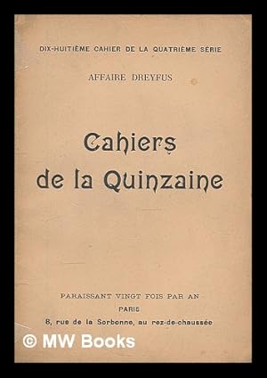 Image du vendeur pour Cahiers de la quinzaine : dix-huitieme cahier de la quatrieme serie mis en vente par MW Books