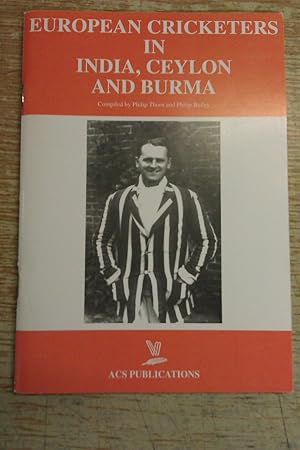 European Cricketers in India, Ceylon and Burma