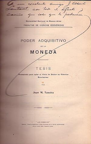 PODER ADQUISITIVO DE LA MONEDA. Tesis [Firmado / Signed]