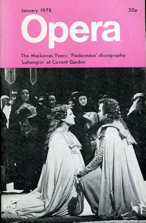 Opera (magazine) - Volume 29 No 1 : January 1978