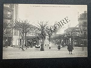 LE RAINCY-ROND-POINT DE LA STATION ET BOULEVARD DU MIDI-CARTE POSTALE