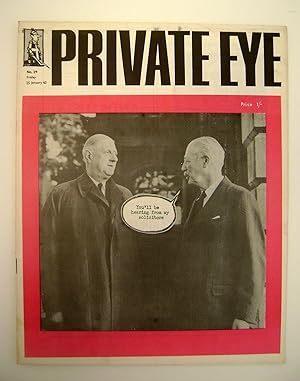 Bild des Verkufers fr Private Eye Magazine (Volume 1 No. 29) A Fortnightly Lampoon zum Verkauf von Keel Row Bookshop Ltd - ABA, ILAB & PBFA