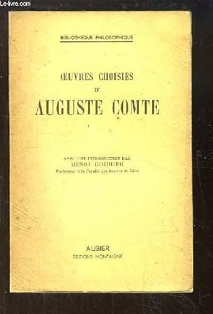 Seller image for Oeuvres choisies d'Auguste Comte for sale by Le-Livre
