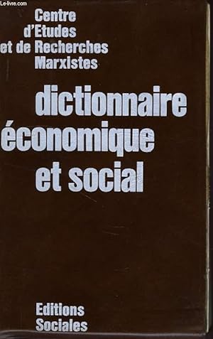 Seller image for DICTIONNAIRE ECONOMIQUE ET SOCIAL for sale by Le-Livre