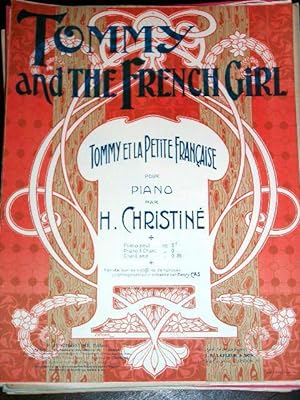 Partition Musicale - TOMMY and THE FRENCH GIRL - Pour piano par H. CHRISTINE -Première page illus...