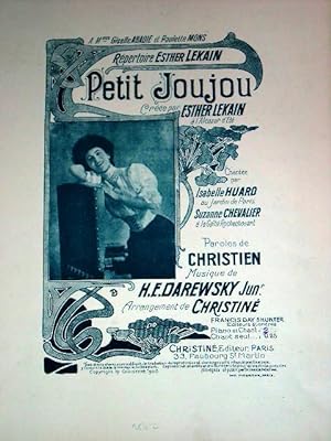 Partition Musicale - PETIT JOUJOU - Chanson créée par Esther LEKAIN à l'Alcazar d'Eté - Chantée p...