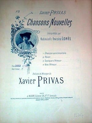 Partition musicale - N°3 - TACTIQUE d'AMOUR - Poème et musique de Xavier PRIVAS, interprétée par ...