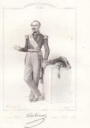 Bild des Verkufers fr Portrt. Ganzfigrliche Darstellung in Uniform. Original-Lithographie von Peconard nach Bonhomm, Bildgre: 19 x 13 cm. zum Verkauf von Antiquariat Michael Eschmann