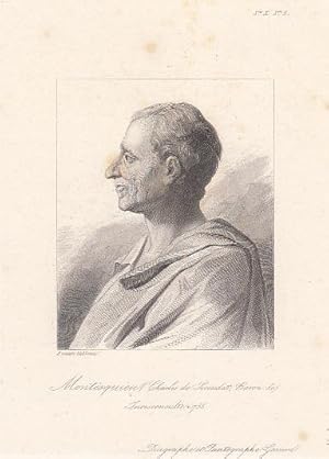 Bild des Verkufers fr Portrt. Brustbild im Profil nach links. Original - Stahlstich (anonym), Bildgre: 11 x 8, 5 cm, um 1840. zum Verkauf von Antiquariat Michael Eschmann