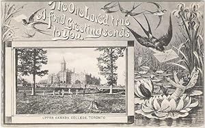 Toronto Upper Canada College Post Card. Attractive Border