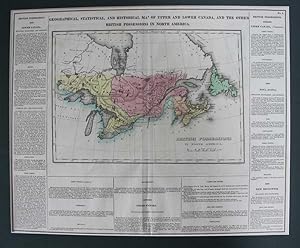 Seller image for Geographical, Statistical, And Historical Map Of Upper And Lower Canada, And The Other British Possessions In North America. British Possessions In North America for sale by Lord Durham Rare Books (IOBA)