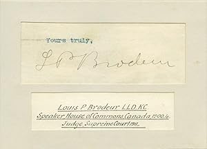 Louis P. Brodeur signature