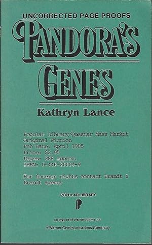 Immagine del venditore per PANDORA'S GENES venduto da Books from the Crypt
