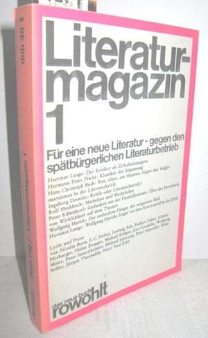 Bild des Verkufers fr Fr eine neue Literatur - gegen den sptbrgerlichen Literaturbetrieb (Literaturmagazin 1) zum Verkauf von Antiquariat Zinnober