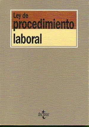 Imagen del vendedor de LEY DE PROCEDIMIENTO LABORAL. 3 ed. a la venta por angeles sancha libros