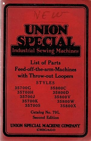 Catalog No. 79 L list of Parts Feed-off-the-arm Machines with Throw-out Loopers