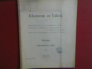 Image du vendeur pour Beschreibung des Neubaus./ Beschreibung der Lehrzimmer fr Physik und Chemie./ Bericht ber die Einweihungsfeier - Johanneum zu Lbeck - Beilage zum Jahresbericht 1905 (Progr.Nr. 901) mis en vente par books4less (Versandantiquariat Petra Gros GmbH & Co. KG)